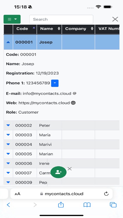 My Contacts Cloud App