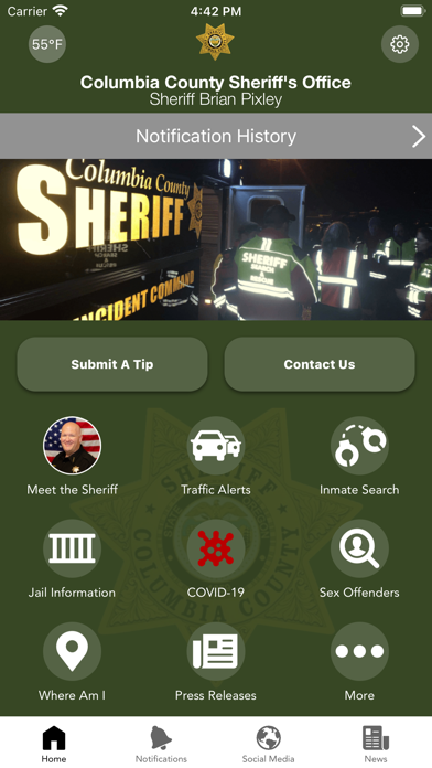 Columbia County Sheriff Screenshot