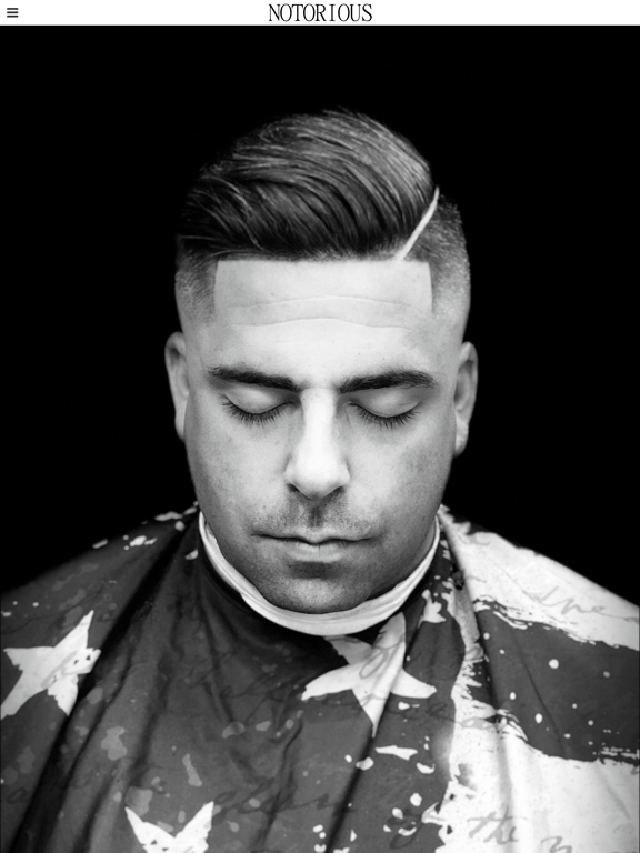 Notorious Barbershop iPad screenshot 1 - Business app