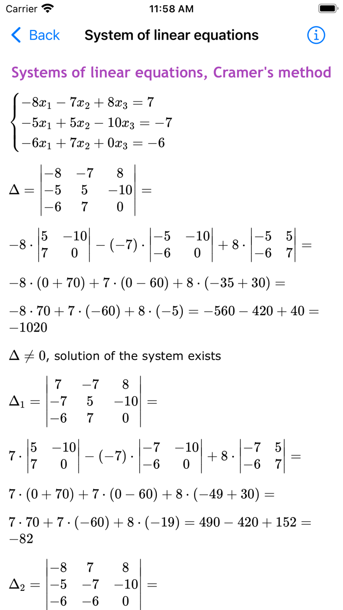 ALG Math Solver