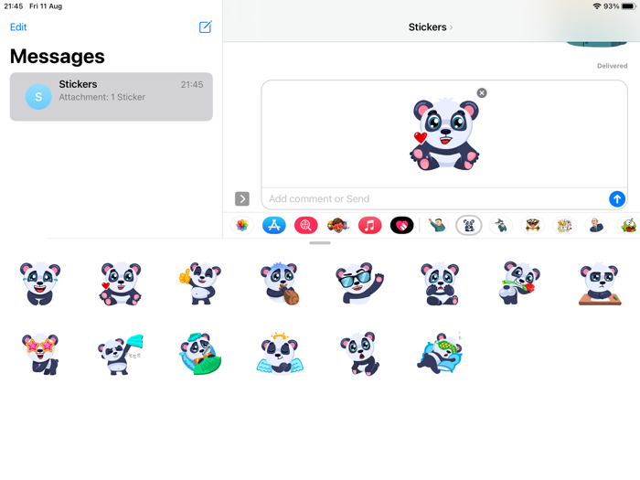 Baby Panda Emoji Funny Sticker