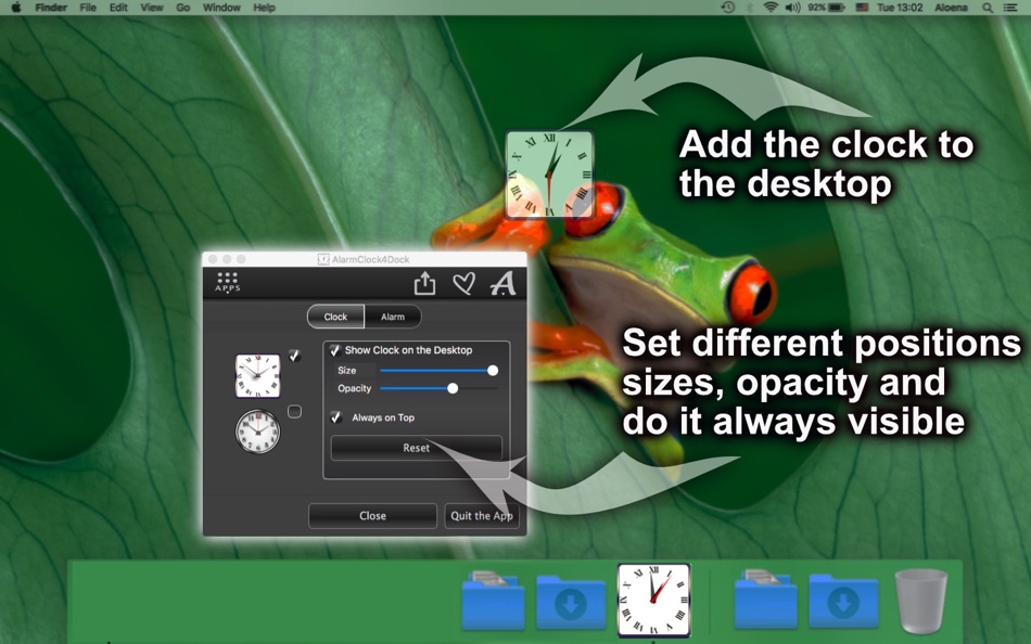 #3. Alarm Clock 4 Dock (macOS) 由: Max Schlee