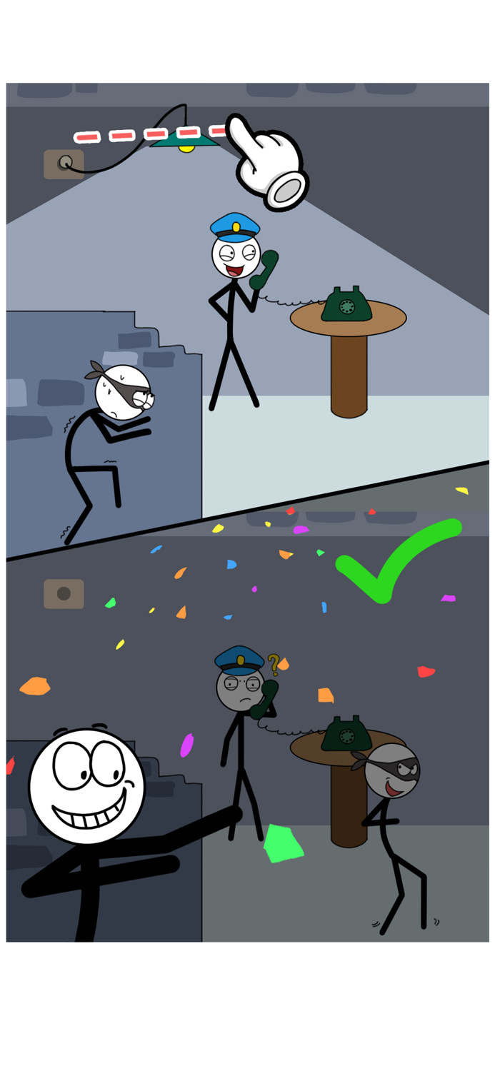 Stickman Slice Cut Puzzle