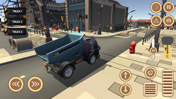 Cartoon Truck And Forklift