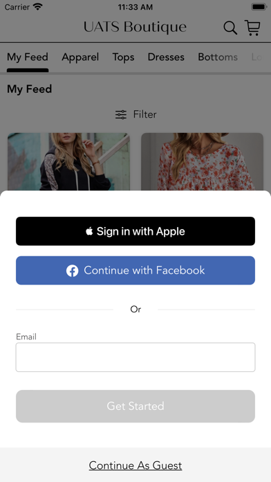 UATS Boutique Screenshot