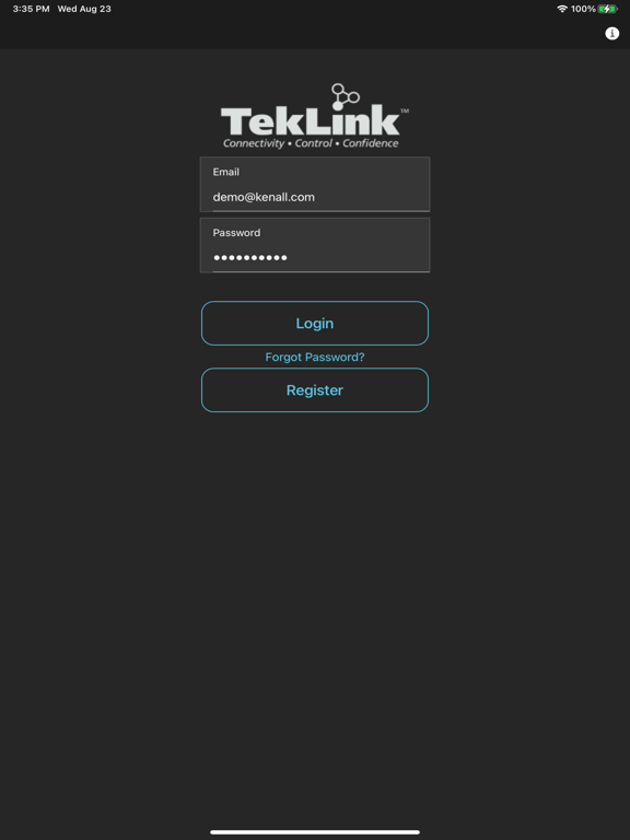 TekLink TL200 app screenshot 3