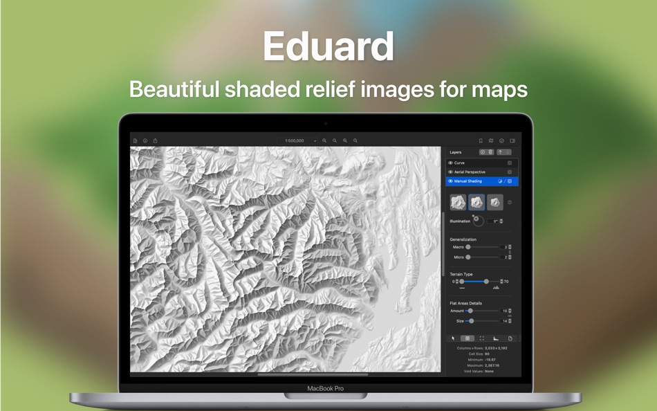 #1. Eduard – Relief Shading (macOS) 由: Monash University