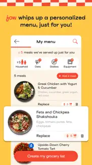 jow - easy recipes & groceries iphone screenshot 2