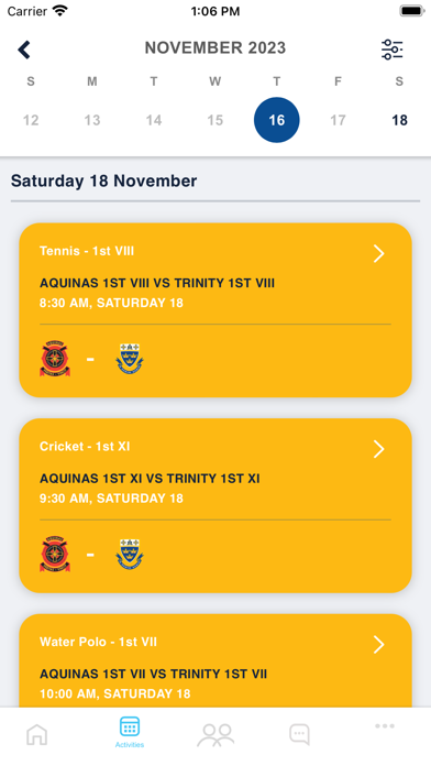 Aquinas Sport & Co-Curricular Screenshot