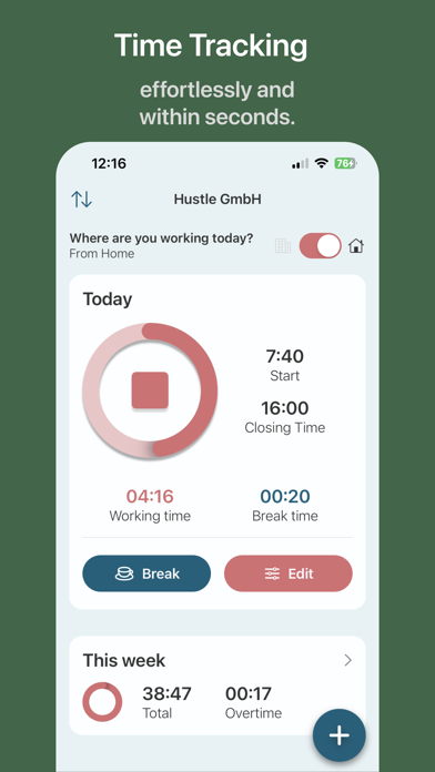 Hustle - Time Tracking Screenshot