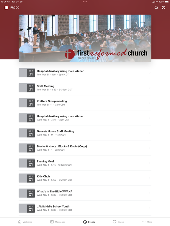 First Reformed of Orange City iPad screenshot 3 - Lifestyle app