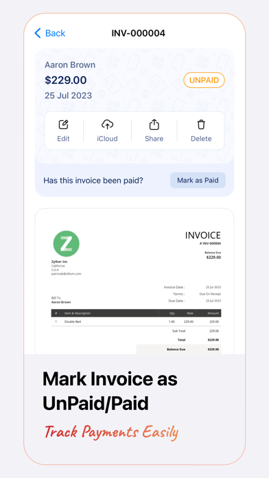 Invoice Generator - Zoho Screenshot