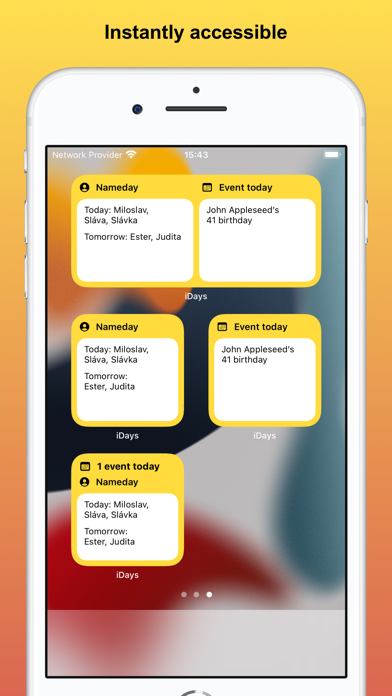 iDays - Namedays & Birthdays Screenshot