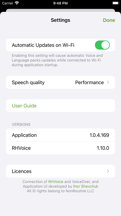 RHVoice Screenshot