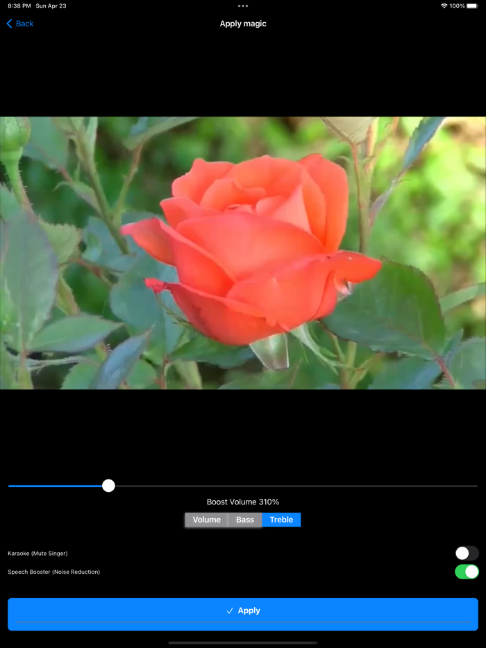 Video Volume Amp Bass Booster