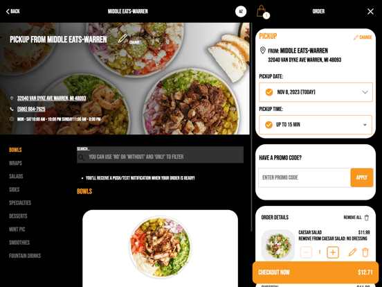 Middle Eats Co iPad screenshot 4 - Food & Drink app