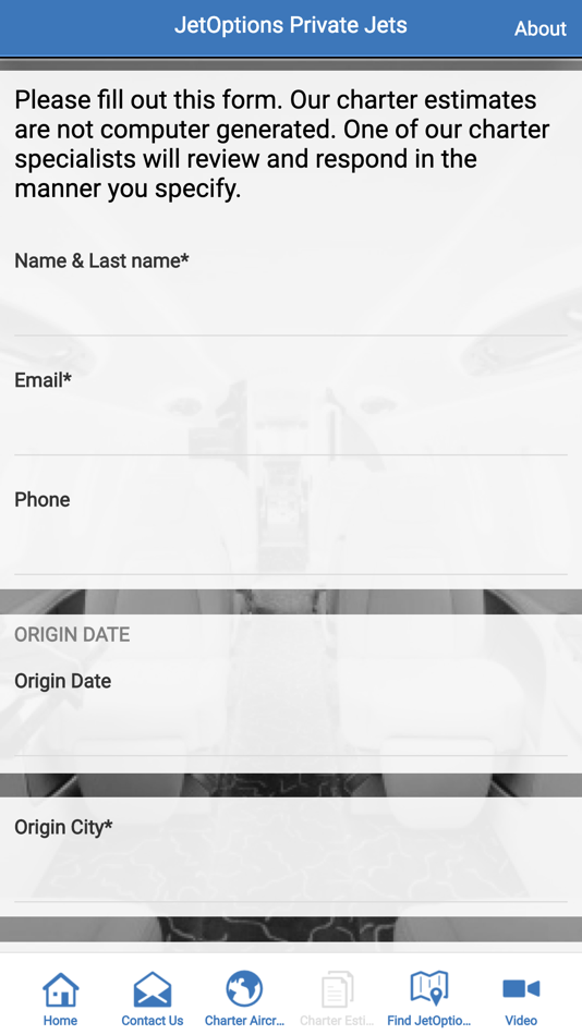 #4. JetOptions Private Jets (iOS) Bởi: JetOptions Private Jets