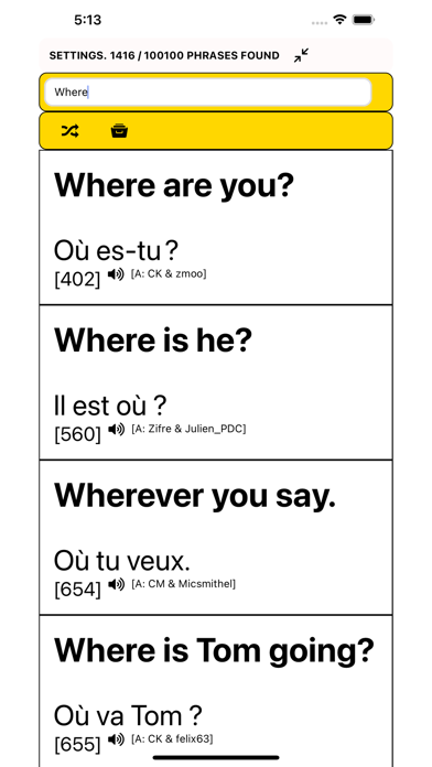 Speak French - 100,000 Phrases Screenshot