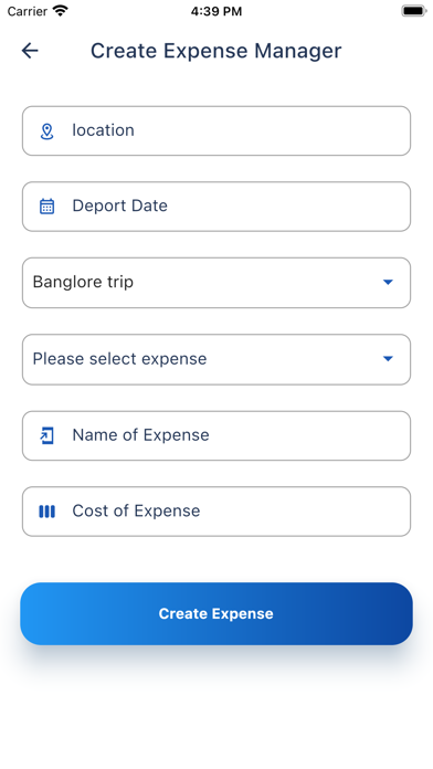 Traveling Expenses Screenshot
