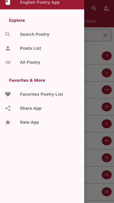 English Poetry Pro iPhone screenshot 7 - Book app