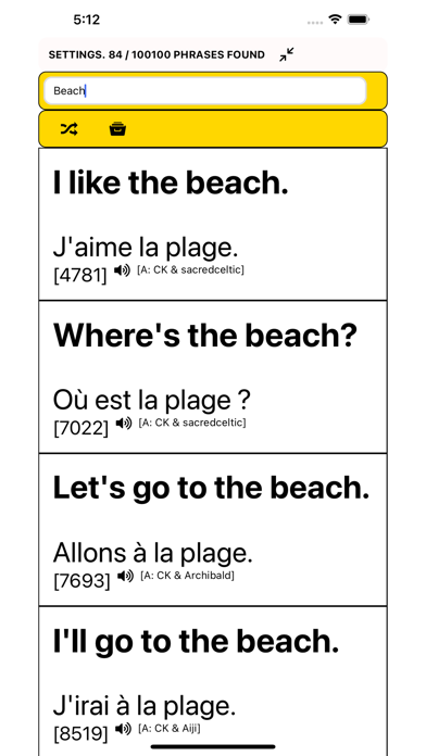 Speak French - 100,000 Phrases Screenshot