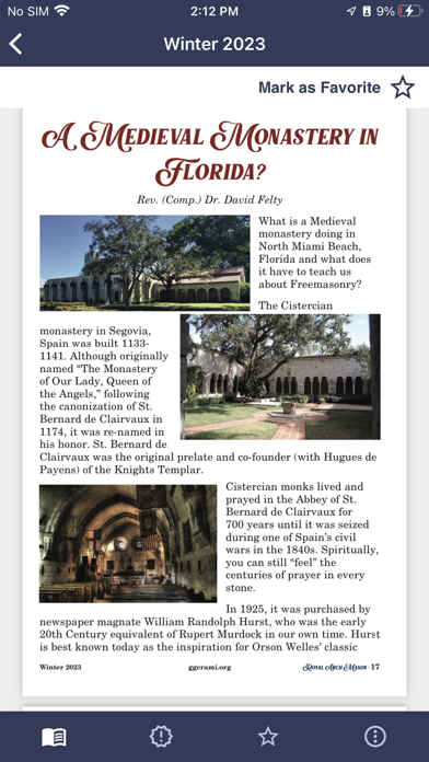 Royal Arch Mason Magazine Screenshot