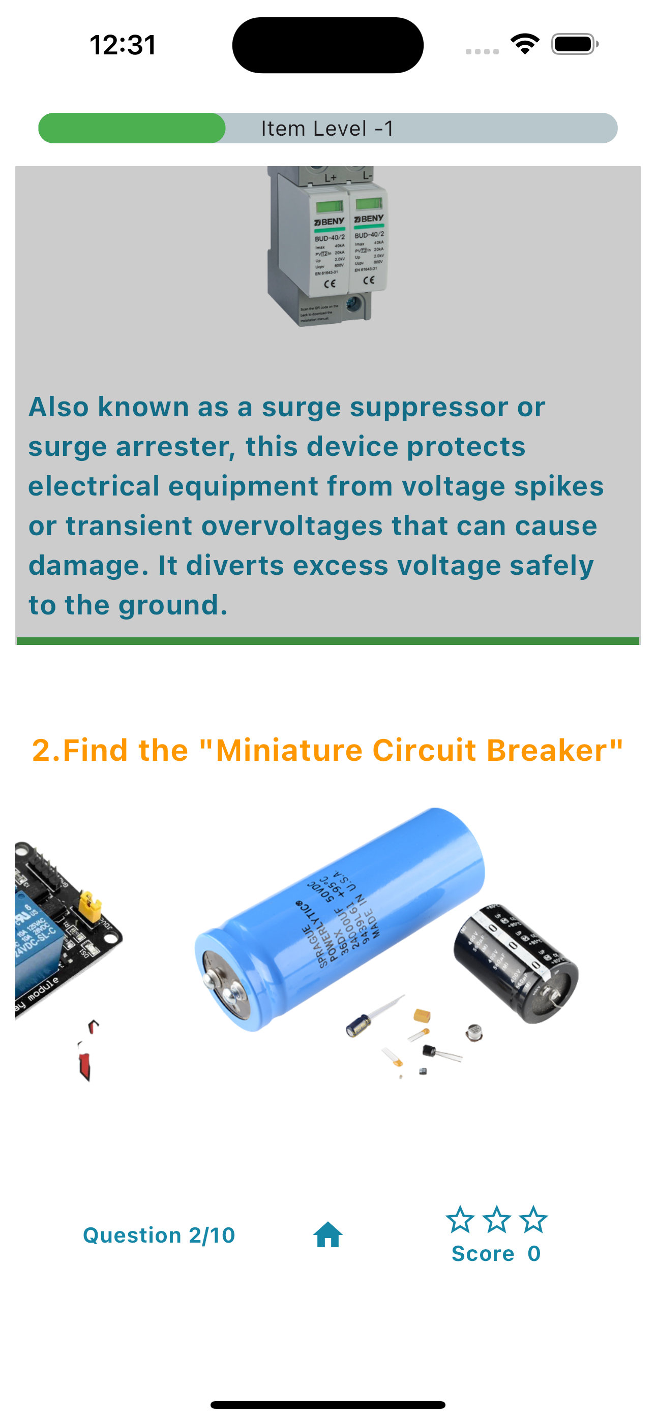 Electrician Quiz Game