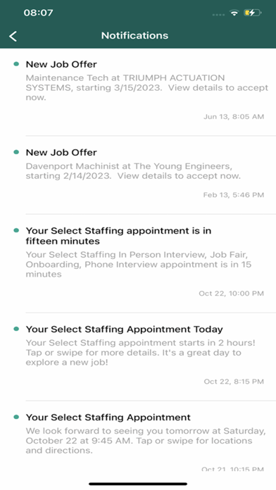 Select – Workforce Specialists Screenshot