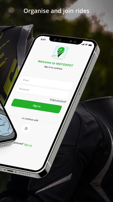 MOTOSPOT Motorcycle Social App Screenshot