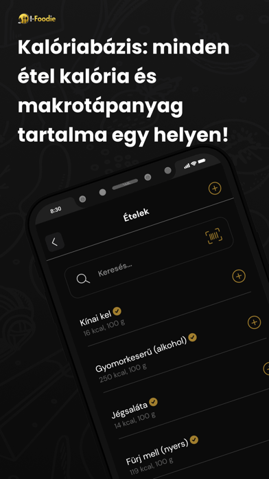 I-Foodie: Étrendtervező App Screenshot
