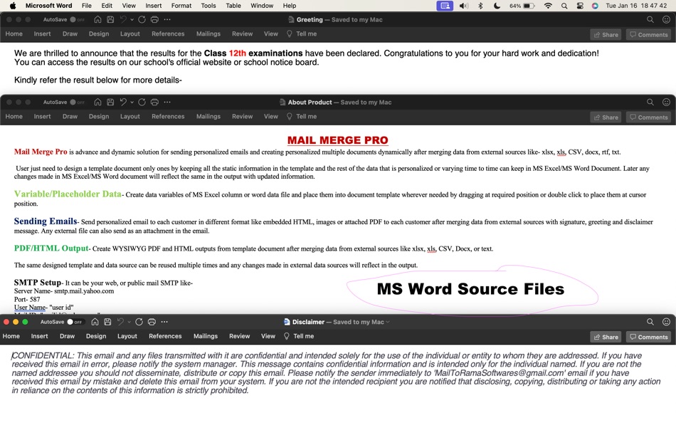 #2. Mail Merge Pro (macOS) Podle: Jyotsana Singh