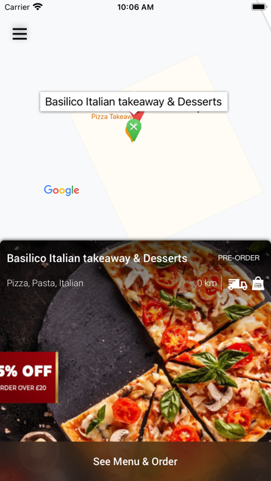 Basilico Italian takeaway Screenshot