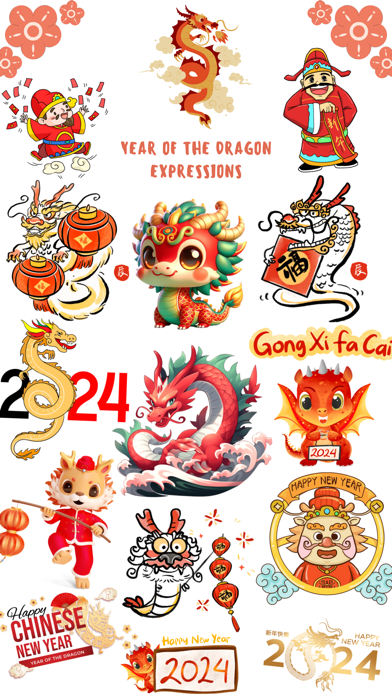 Screenshot #1 pour 新年好 贴纸和表情符号 - 龙年