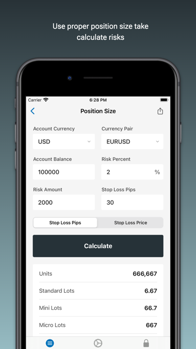 Forex Calculators Screenshot