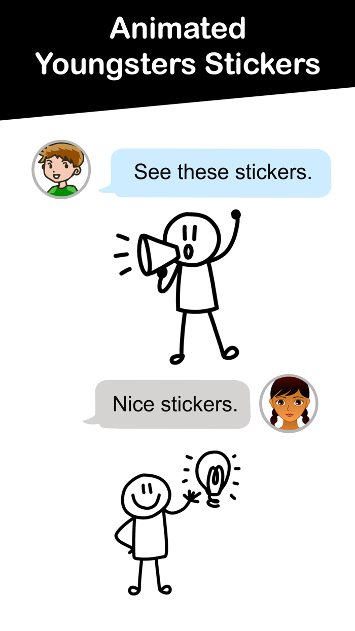 Animated Youngsters Stickers