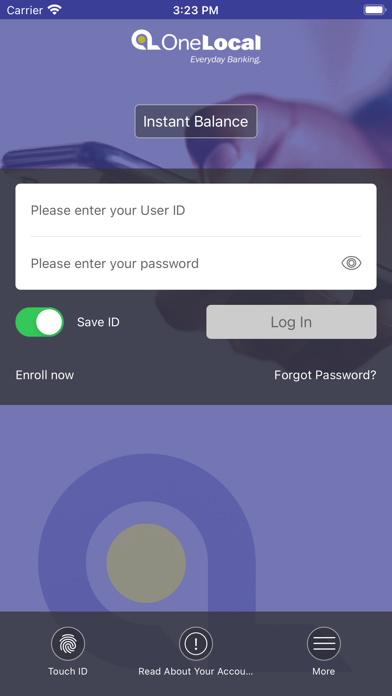 OneLocal Bank Mobile Banking Screenshot