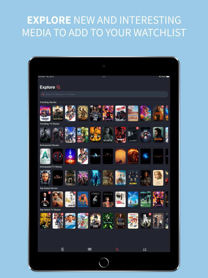 Watchlist Movie and TV Shows