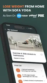 sofa yoga: easy weight loss iphone screenshot 1