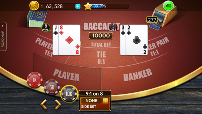 Baccarat casino offline card Screenshot