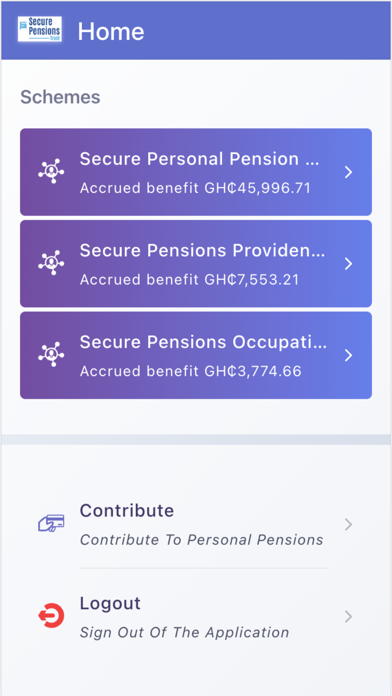 Secure Pensions Trust Screenshot