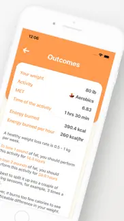 calories burned calculator + iphone screenshot 2