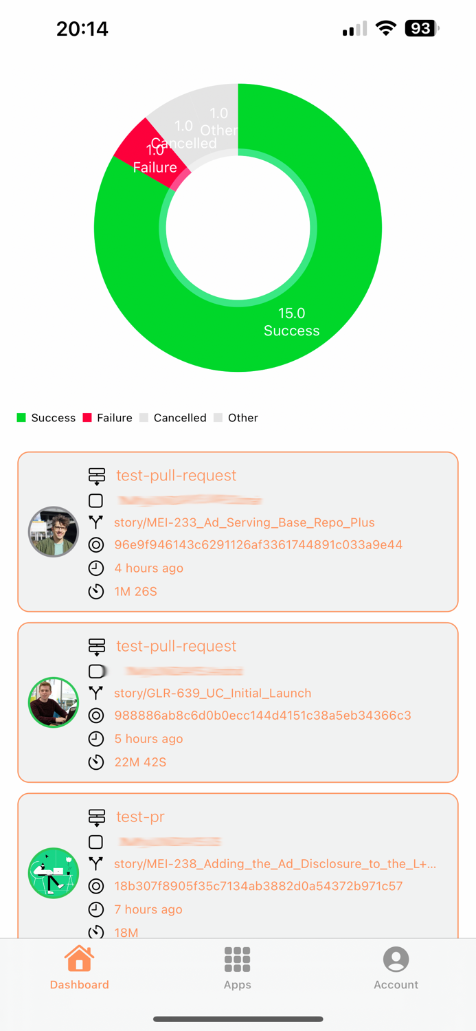 CodeMagic builds viewer App
