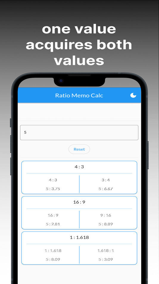 #4. Ratio Memo Calculator (iOS) Podle: Koji Watanabe