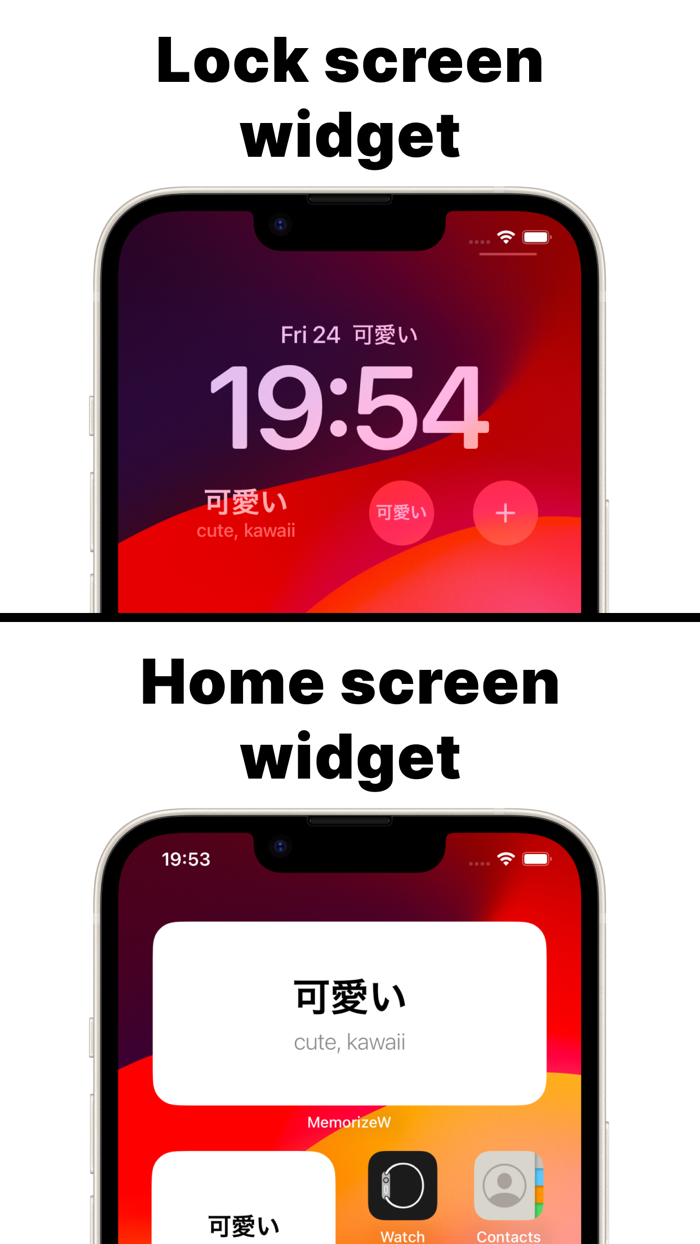 MemorizeWidget learn in widget
