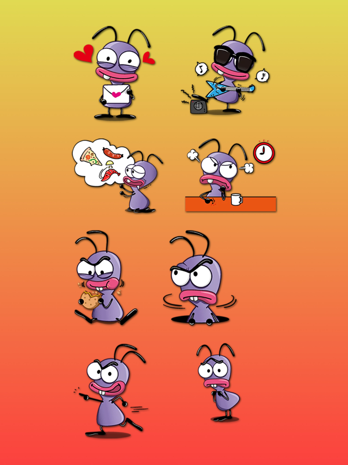 Cute Cockroach Stickers