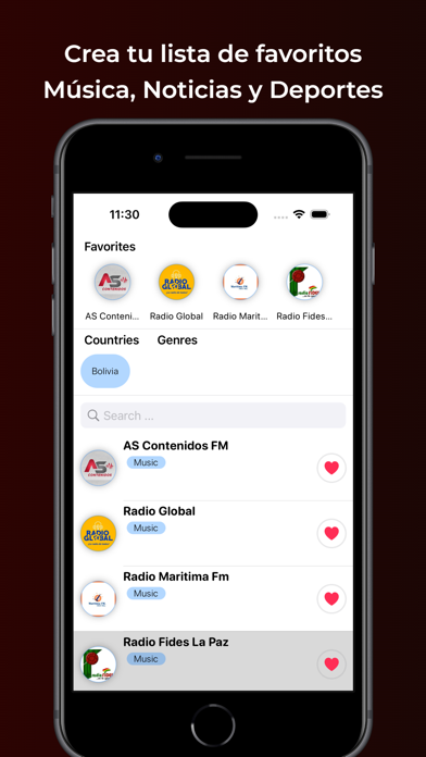 Emisoras de radio Bolivianas Screenshot