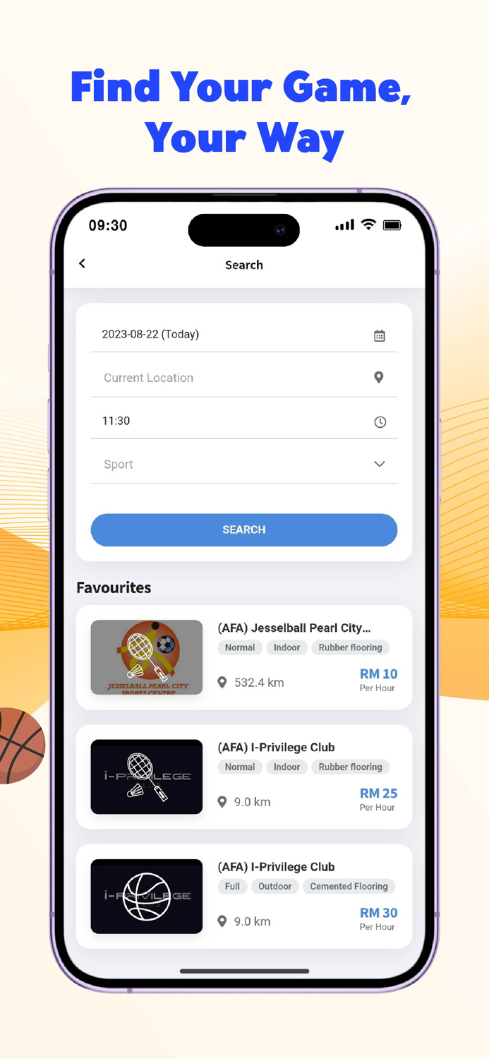 WeSport - Court Booking