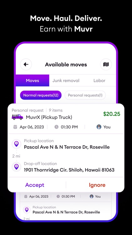 Muvr for Movers: Earn money screenshot-4