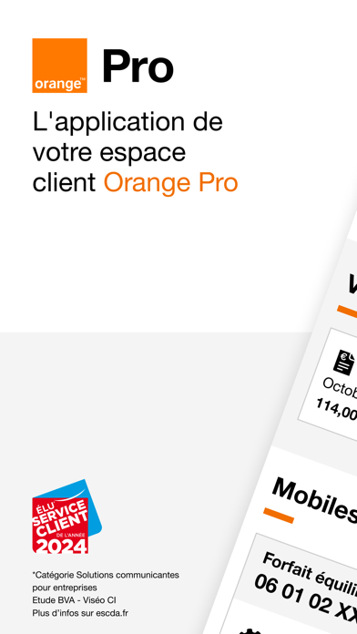 Screenshot #1 pour Orange Pro, espace client pro