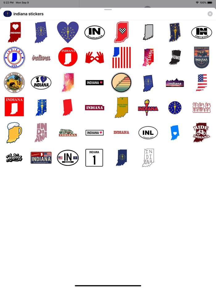 Indiana emoji - USA stickers